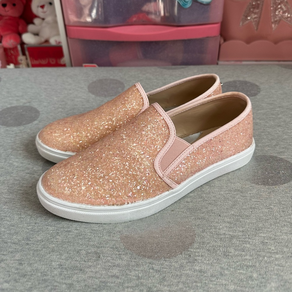 Fever Sole Light Pink Glitter Slip On Flats Size 8
